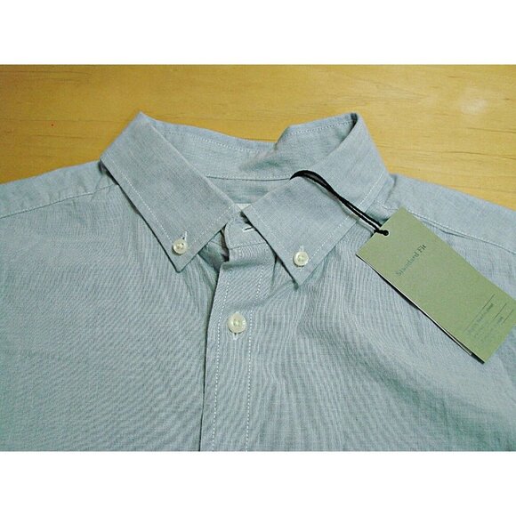 NEW Goodfellow & Co Mens Size M Blue Dress Shirt Button Down Standard Fit Cotton - Picture 7 of 10